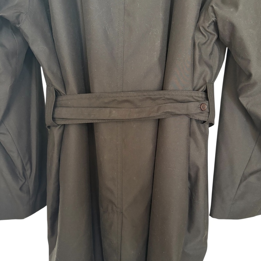 Vintage Y2K Lauren Ralph Lauren Men's Black Trench‎ Coat 44R Belted Waterproof - Picture 6 of 11